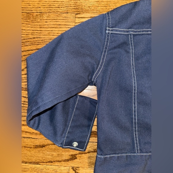 Vintage 70’s Kids Blue Denim Jacket with Back Star Design - Sears Size 8 - Picture 9 of 12